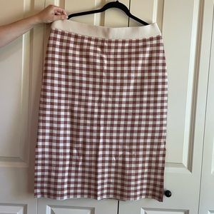 Madewell Gingham Midi Sweater Skirt - XXL